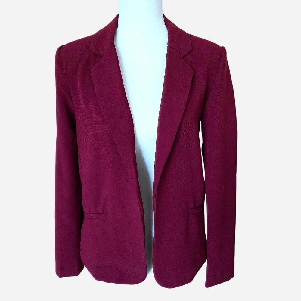 Forever 21 light blazer preppy minimalist burgundy purple Size S